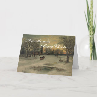 Across the Miles Vintage Christmas Card
