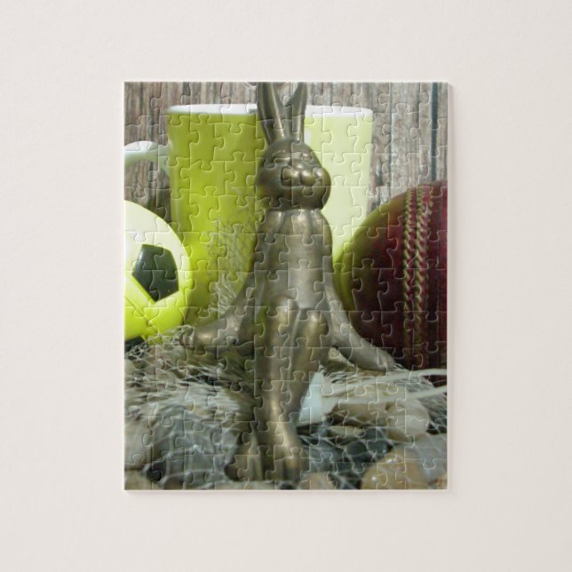 Across the Pitch & Crease: Football Cricket Blend Jigsaw Puzzle (Vertical)