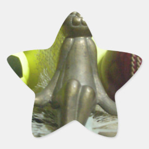 Across the Pitch & Crease: Football Cricket Blend Star Sticker