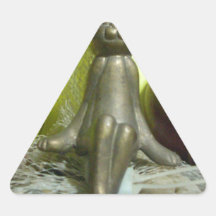 Across the Pitch & Crease: Football Cricket Blend Triangle Sticker