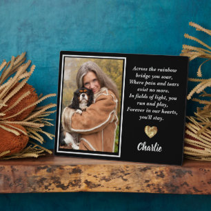 Across The Rainbow Bridge King Charles Spaniel Plaque