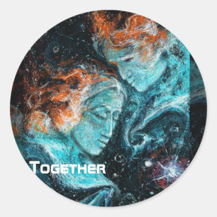 Across the Space Classic Round Sticker