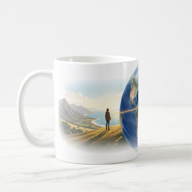 Across the World Golden Thread Connection Mug (Left)