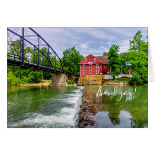 Across War Eagle Creek Waterfall Thank you Card