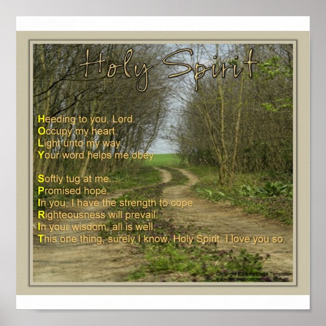 Acrostic Poem - HOLY SPIRIT Poster (Front)