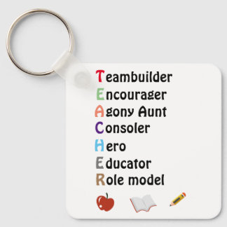Acrostic teacher thank you  key ring
