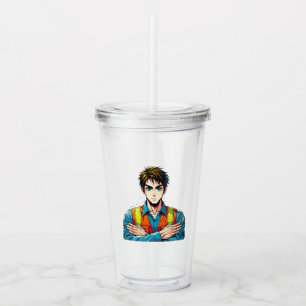 Acryl-Trinkbecher mit Manga-Sicherheitsfachmann Acrylic Tumbler