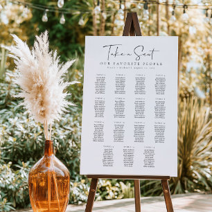 Acrylic 15 Tables Take a Seat Seating Chart
