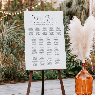 Acrylic 17 Tables Take a Seat Seating Chart