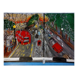 Acrylic art London scene poster