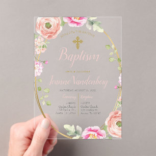 Acrylic baptism  acrylic invitations
