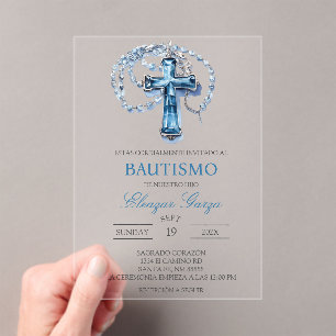 Acrylic baptism  acrylic invitations