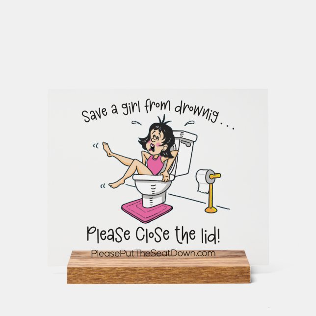 Acrylic Bathroom Sign (Front)