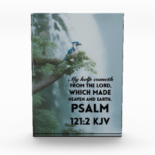 Acrylic Block Containing Bible Verse Psalm 121:2