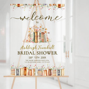 Acrylic Bridal Shower Welcome -Novel Kind of Love Acrylic Sign