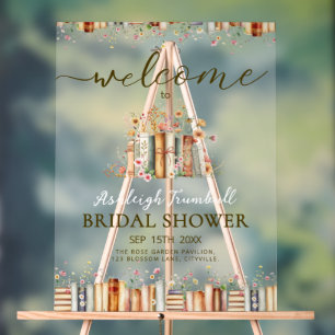 Acrylic Bridal Shower Welcome -Novel Kind of Love  Sign