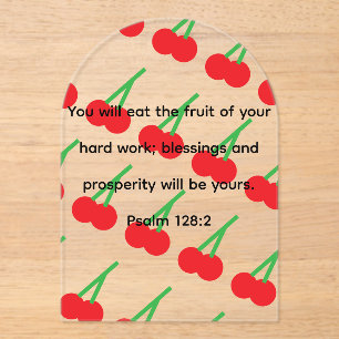 Acrylic cherry plaque invitations
