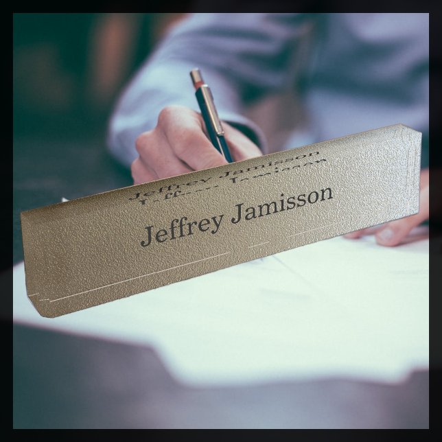 Acrylic Desk Nameplate, Chrome Gradient Design Nameplate (Creator Uploaded)