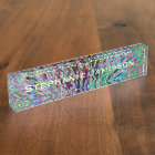 Acrylic Desk Nameplate, Retro Abstract