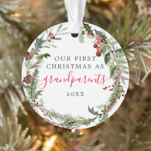 Acrylic First Christmas Ornaments - Grandparents
