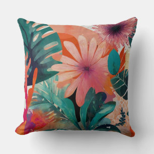 Acrylic floral decor cushion