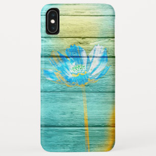 Acrylic Flower Painting on Wood iPhone XS Max Case