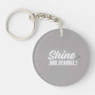Acrylic Grey Keychain