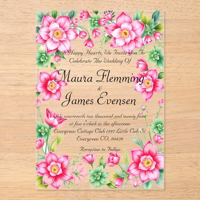 Acrylic Invitation (Front)