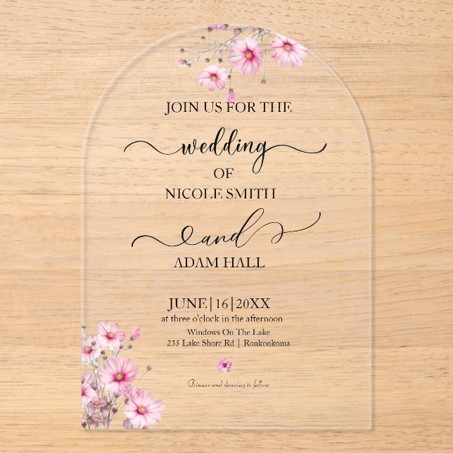 Acrylic Invitation (Front)