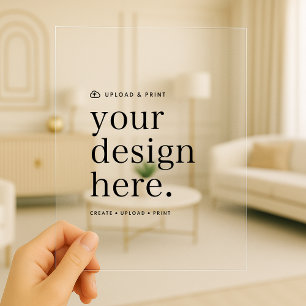 Acrylic Invitation   Your Design Upload 5x7 Invite