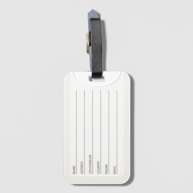 Acrylic Jesus Yeshua Luggage Tag (Back Vertical)