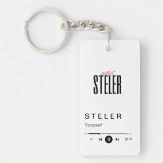 Acrylic Key Music Player Key Ring