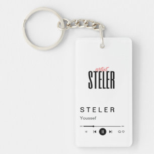Acrylic Key Music Player Ring