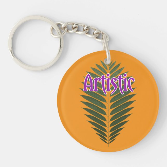 Acrylic Keychain, Circle (double-sided) Key Ring (Front)