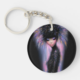Acrylic Keychain Cosmic Diva Stellar Glow