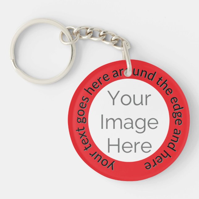 Acrylic Keychain create your own photo and text (Front)