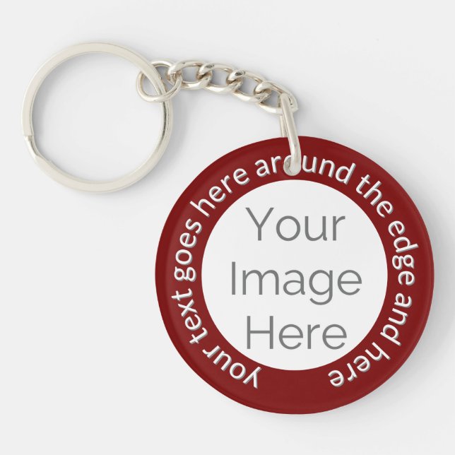 Acrylic Keychain create your own photo text (Front)