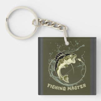 Acrylic Keychain fishing master.