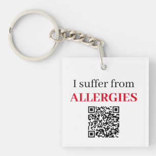 Acrylic Keychain - I Suffer From Allergies QRCode