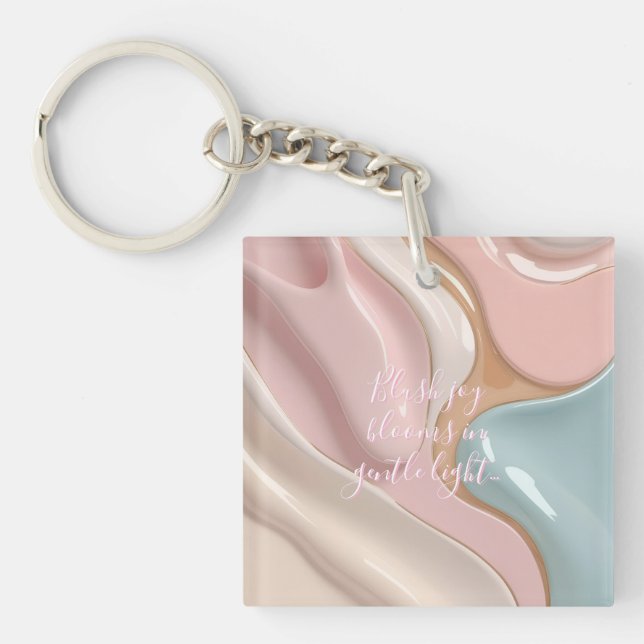 Acrylic keychain in stylish abstract graphic (Front)