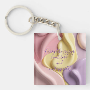 Acrylic keychain in stylish abstract graphic