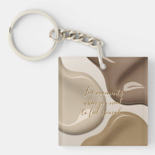 Acrylic keychain in stylish abstract graphic