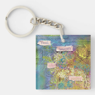 Acrylic keychain - Look beneath the surface