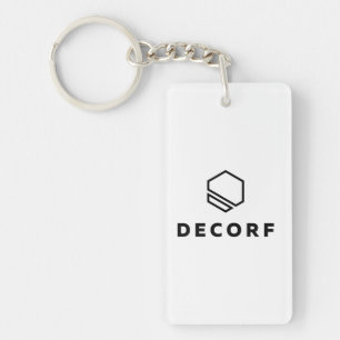 Acrylic Keychain, Rectangle (double-sided) Key Ring