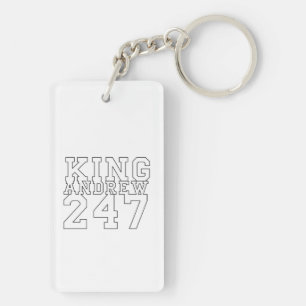 Acrylic Keychain, Rectangle (double-sided) Key Ring