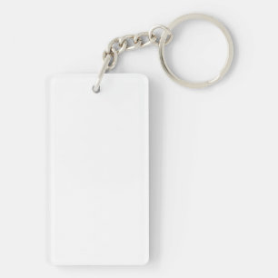 Acrylic Keychain, Rectangle (double-sided) Key Ring
