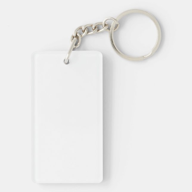 Acrylic Keychain, Rectangle (double-sided) Key Ring (Back)