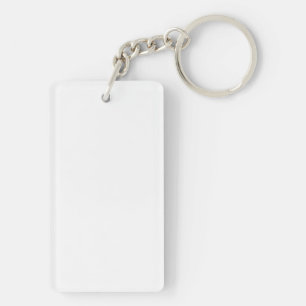 Acrylic Keychain, Rectangle (double-sided) Key Ring