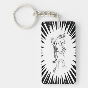 Acrylic Keychain, Rectangle (double-sided) Key Ring