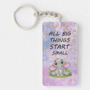 Acrylic Keychain, Rectangle (double-sided) Key Ring